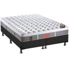 Cama Box Queen: Colchão Molas Pocket Ensacadas Castor Light Stress Oxygen New Plush + Base CRC Suede Gray (158x198)