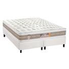 Cama Box Queen: Colchão Molas Pocket Ensacadas Castor Silver Star Air + Base CRC Courano White (158x198)