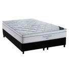 Cama Box Queen: Colchão Molas SuperPocket Ensacadas Ortobom Freedom + Box Universal CRC Camurça Black (158x198)