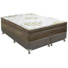 Cama Box Queen: Colchão Molas SuperPocket Ensacadas Ortobom Gold Ultragel + Base CRC Suede Gray (158x198)