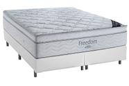 Cama Box Queen + Colchão Ortobom De Molas Freedom 66x158x198