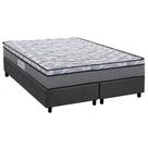 Cama Box Queen: Colchão Ortopédico Herval D60 / AG65 Perpetual + Base CRC Suede Gray (158x198)