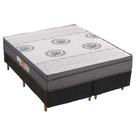 Cama Box Queen: Colchão Ortopédico Polar D28/EP Orthopremium + Base CRC Rústico Black(158x198)