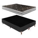 Cama Box Queen com Colchão D33 Unique Plus Duoface 14x158x198cm e Base Íris