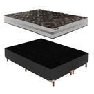 Cama Box Queen com Colchão D33 Unique Plus Duoface 18x158x198cm e Base Íris