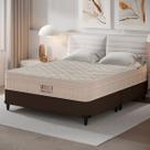Cama Box Queen com Colchão Molas Ensacadas Ortobom Airtech 158x198x63cm Bege e Marrom Cama Box Queen com Colchão Molas Ensacadas Ortobom Airtech 158x198x63cm Bege e Marrom