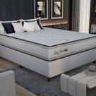 Cama Box Queen Dual Face 1,98cm x 1,58cm Gazin Molas Ensacadas já acompanha as duas bases