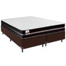 Cama Box Queen e Colchão Bogota Molas Ultralastic Inducol Marrom