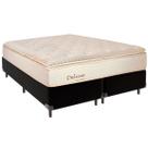 Cama Box Queen e Colchão Deluxe Molas Ensacadas Colchobel Preto