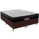 Cama Box Queen e Colchão Elegant Molas Ensacadas Ortobom Marrom Cama Box Queen e Colchão Elegant Molas Ensacadas Ortobom Marrom