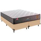 Cama Box Queen e Colchão Embrace Molas Ensacadas King Coil Ocre