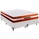 Cama Box Queen e Colchão Esplendor Molas Ensacadas Luckspuma Branco