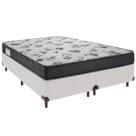Cama Box Queen e Colchão ISO 100 Espuma Ortobom Branco