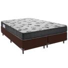 Cama Box Queen e Colchão ISO 100 Espuma Ortobom Marrom Cama Box Queen e Colchão ISO 100 Espuma Ortobom Marrom