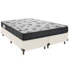Cama Box Queen e Colchão ISO 100 Espuma Ortobom Palha
