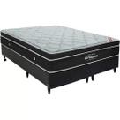 cama box queen e colchão ortobom elegant superpocket (158x198x028)