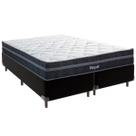 Cama Box Queen e Colchão Royal Molas Ensacadas Colchobel Preto