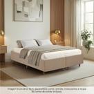 Cama Box Queen Estofada em Madeira Maciça Base Reforçada Santorini Espresso Móveis