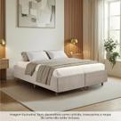 Cama Box Queen Estofada em Madeira Maciça Base Reforçada Santorini Espresso Móveis
