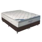 Cama Box Queen Marrom e Colchão Freedom Ortobom D33