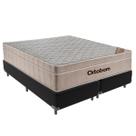 Cama Box Queen Preto + Colchão Airtech Molas Ensacadas Ortobom