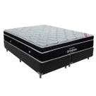 Cama Box Queen Preto + Colchão Elegant Molas Ensacadas Ortobom