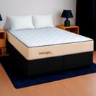 Cama Box Queen Preto+Colchão Supreme Molas E. PoliConfort