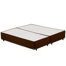 Cama(Box Queen Size+Colchão D33) 158x198x25 Suede Marrom
