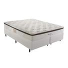 Cama Box Queen Size Herval Edimburgo, Molas Maxspring, Branco, 64x158x198 cm