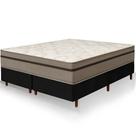 Cama Box Queen Size Preta Colchão Bariloche Molas Ensacadas One Face 158x198x63cm Cama Box Queen Size Preta Colchão Bariloche Molas Ensacadas One Face 158x198x63cm