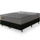 Cama Box Queen Size Preta Colchão Pergamino Molas Ensacadas 158x198x67cm Cama Box Queen Size Preta Colchão Pergamino Molas Ensacadas 158x198x67cm