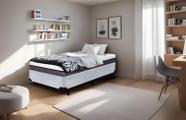 Cama Box Serenelife em Madeira de Eucalipto