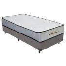 Cama Box Solteirão Cinza e Colchão Orthopedic D33 V-Tech