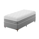 Cama Box Solteirão com Colchão Sublime Espuma Viscoelástica (32x96x203) Cinza e Branco Cama Box Solteirão com Colchão Sublime Espuma Viscoelástica (32x96x203) Cinza e Branco