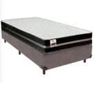 Cama Box Solteirão e Colchão Bogota Molas Ultralastic Inducol Cinza