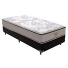 Cama Box Solteirão Preto e Colchão Four Season Molas V-Tech