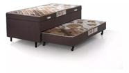 Cama Box Solteiro 0,90 3x1 Com Auxiliar E Baú Conjugado