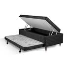 Cama Box Solteiro 3 em 1 Elite Teen Branco e Preto Cama Box Solteiro 3 em 1 Elite Teen Branco e Preto