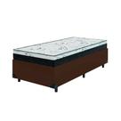 Cama Box Solteiro 88 Sintético Marrom com Colchão Espuma D33 One Face 57X88X188 Cama Box Solteiro 88 Sintético Marrom com Colchão Espuma D33 One Face 57X88X188