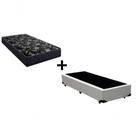 Cama Box Solteiro 88 Tecido Sintético Branco Com Colchão Lisboa Bello Box Espuma D28 Preto Cama Box Solteiro 88 Tecido Sintético Branco Com Colchão Lisboa Bello Box Espuma D28 Preto