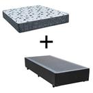 Cama Box Solteiro 88 Tecido Sintético Preto Com Colchão Alegro Bello Box Espuma D28 Cinza 57x88x188 Cama Box Solteiro 88 Tecido Sintético Preto Com Colchão Alegro Bello Box Espuma D28 Cinza 57x88x188
