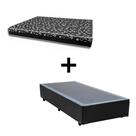 Cama Box Solteiro 88 Tecido Sintético Preto Com Colchão Belize Bello Box - D33 Preto 57x88x188 Cama Box Solteiro 88 Tecido Sintético Preto Com Colchão Belize Bello Box - D33 Preto 57x88x188