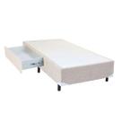 Cama Box Solteiro Americano com Gaveta Suede Bege - 096X203 Cama Box Solteiro Americano com Gaveta Suede Bege - 096X203
