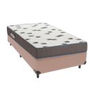 Cama Box Solteiro Bege + Colchão Light D33 Ortobom