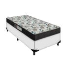 Cama Box Solteiro Branca e Colchão D33 Veneza Portobel