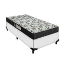 Cama Box Solteiro Branca e Colchão D33 Veneza Portobel