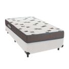 Cama Box Solteiro Branco + Colchão Light D33 Ortobom