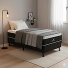 Cama Box Solteiro Castor Black e White Air One Face D45 88x188x50 + Box Castor Cama Box Solteiro Castor Black e White Air One Face D45 88x188x50 + Box Castor