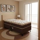 Cama Box Solteiro Castor Class Pocket Hibrido 88x188x52 + Box Castor