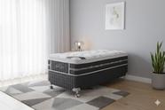 Cama Box Solteiro Castor Super Luxo Latex Grand Plush One Face 88x188x57 + Box Castor